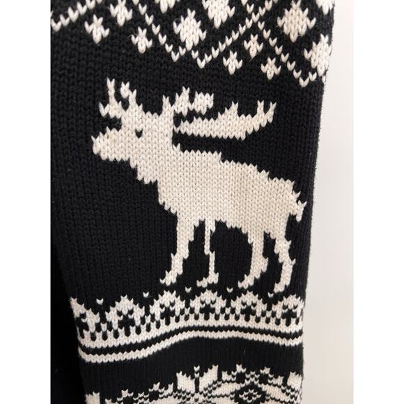Coldwater Creek Fair Isle Moose Cardigan Sweater Vest Large 14 Cabincore Granny - Picture 14 of 14